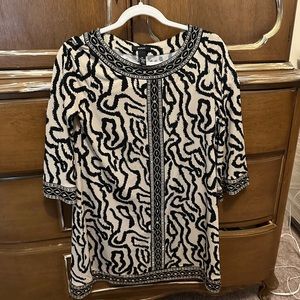 Alfani embellished top. Approximately 24” length. Can be worn as a short dress